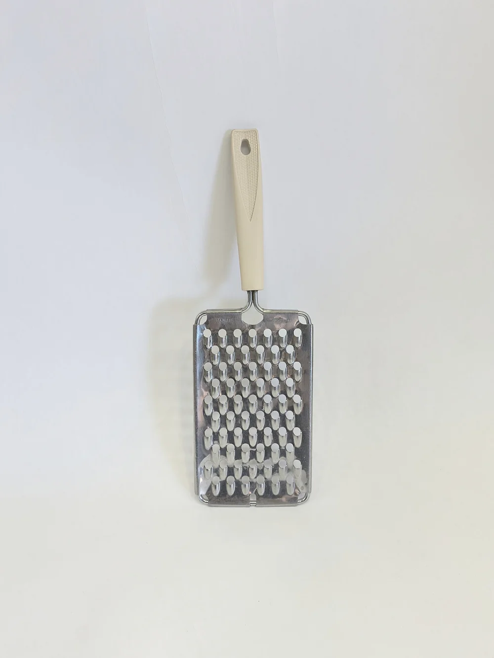 VINTAGE EKCO MCM Hand Stainless Grater  Cream Handle 11 in USA